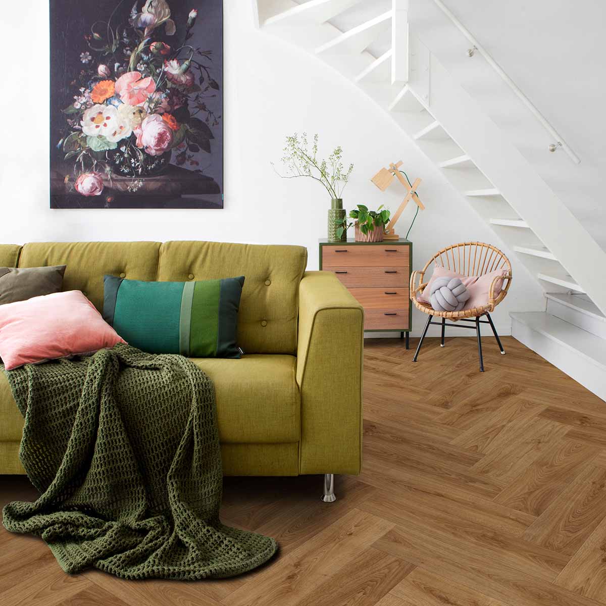Laguna Oak Herringbone